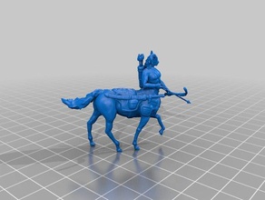centaur miniature 2 creatures centaurs dnd fantasy gaming horse miniatures monster roleplaying rpg tabletop 3d print model - Mito3D