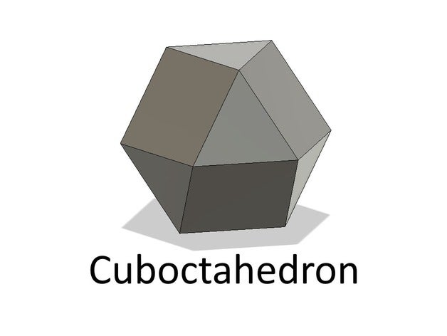 cuboctahedron las esculturas de la geometría poliedros 3D print model - Mito3D