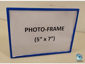 photo frame 5x7 inches 3d print model - Mito3D