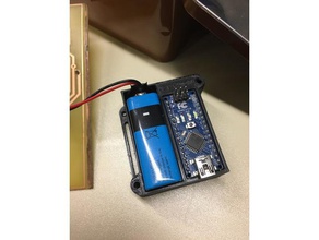 arduino nano v3 case 9v battery department electronics mount 3d print model - Mito3D