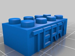 bloque lego de collar llavero terry la construcción los juguetes personalizado 3d print model - Mito3D