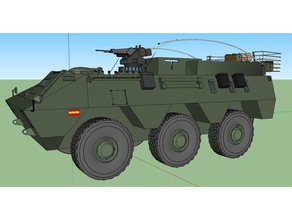 tmb-600 apc espanhol veículos modelo militar 3d print model - Mito3D