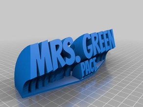 o verde office personalizado 3d print model - Mito3D
