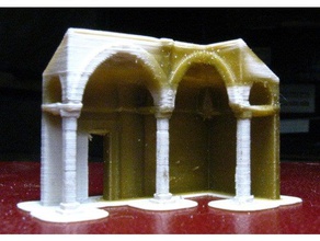 monastery walls buildings structures boardgame fantasy gauge 3d print model - Mito3D