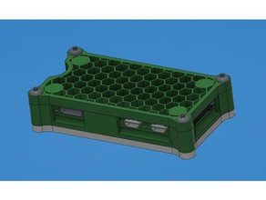 honeycomb raspberry pi zero case optional extrusion mount computer 3d print model - Mito3D