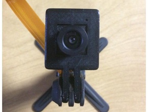raspberry pi camera ccd lens gopro case atom122 mount adapter openscad 3d print model - Mito3D
