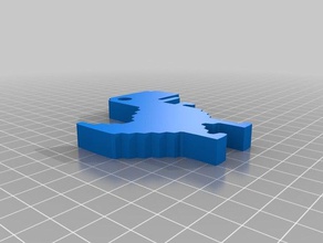 offline dinosaur 3d printing google keychain 3d print model - Mito3D