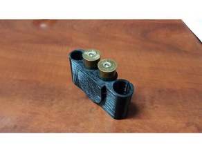 12 ga shotshell belt clip sport outdoors gauge 12ga 12gauge 4 rounds shells ammo holder x4 ammunition hunting shotgun tactical 3d print model - Mito3D
