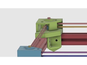 hypercube adjustable motor mounts corner pulley 3030 3d printer parts belt tensioner corexy evolution linear rail mgn12 3d print model - Mito3D