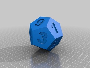 12-sided d6 die dice 3d print model - Mito3D