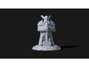 dwarf statue hammer toy game accessories dnd dungeons dragons hardware miniature miniatures tabletop wargame wargames wargaming 3d print model - Mito3D