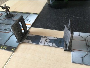 porta segreta sci fi alternativa 3d la stampa La gioco da tavolo mobili miniatura 3d print model - Mito3D