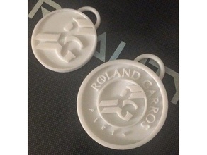 roland garros clave chainllavero accesorios tenis 3d print model - Mito3D