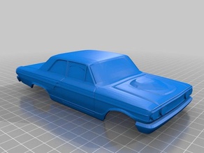 xmods ford thunderbolt cuerpo de shell rc vehículos coche clásico alojamiento músculo radioshack 3d print model - Mito3D