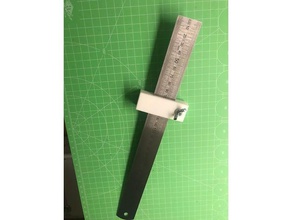 marking gauge streichma&szlig 30cm 300mm metal ruler hand tools stop woodworker woodworking 3d print model - Mito3D