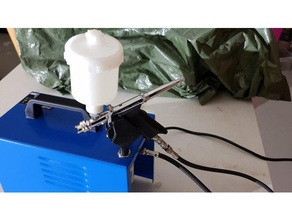 airbrushholder sparmax airbrush minikompressor mc 90 biltema organization 3d print model - Mito3D