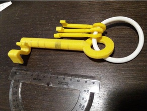 toy key child game accessories openscad parametric 3d print model - Mito3D