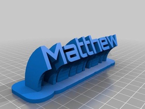 mateo nombre de la placa oficina personalizado 3d print model - Mito3D