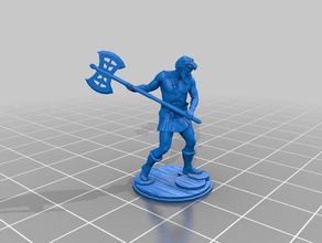 barbarian berserker toys games dd minature 3d print model - Mito3D