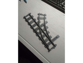ferroviária seta para a direita v1 brinquedos jogos lego legocity caminhos-de-ferro de trem 3d print model - Mito3D