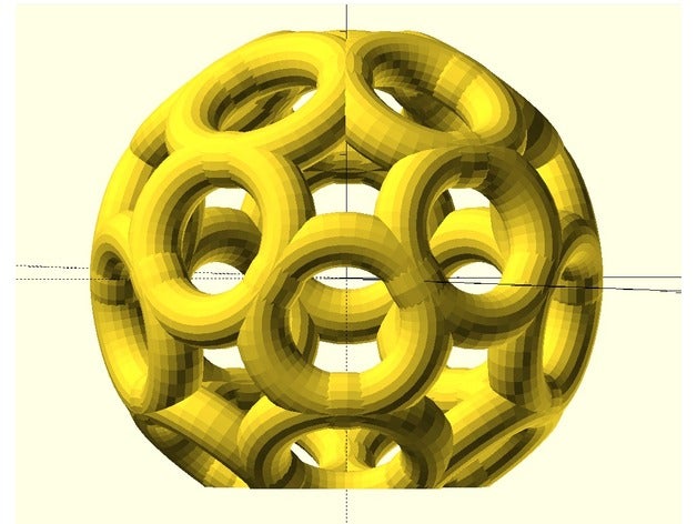 openscad paramétrico dodecaedro generador de matemáticas art toro 3D print model - Mito3D