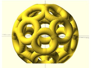 openscad parametric dodecahedron generator math art torus 3d print model - Mito3D