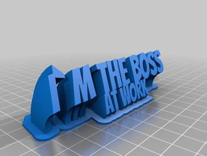 boss office personalizzato 3d print model - Mito3D