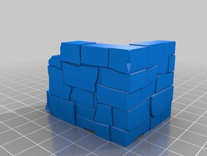 Wand-Ecke - Spielzeug Spiele dd Stück tabletop Wände 3d print model - Mito3D