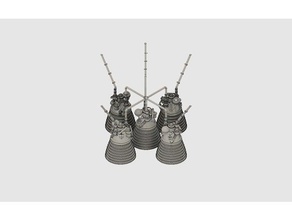 saturn rocket second stage j2 engine pipes models 3d print model - Mito3D