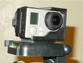 gopro3+ suptig Bildschirm-Stativ quick-mount Kamera gopro mount 3d print model - Mito3D
