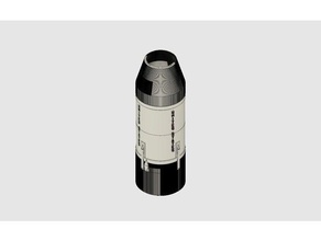 Satürn ikinci aşama montaj roket modelleri 3d print model - Mito3D