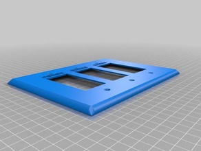 my customized 1 4 gang wall switch plate replacement parts 3d print model - Mito3D