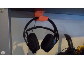 headphone hook cable holder organization headphones 3d print model - Mito3D