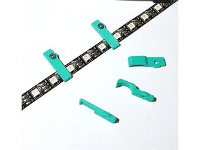 led strip light mounting bracket 10mm width strips organization 3d print model - Mito3D