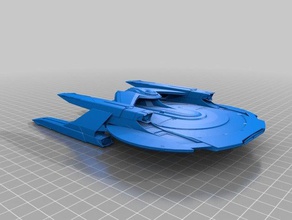 star trek de la federación clase nimitz portaaviones uss europa 3d impresión starfleet 3d print model - Mito3D