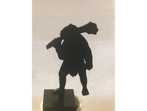 dnd ogre club silhouette toy game accessories miniature prop 3d print model - Mito3D