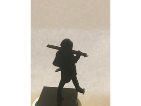 dnd Schwertmeister silhouette - Spielzeug Spiel Zubehör Miniatur prop 3d print model - Mito3D