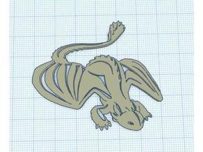 dragon krokmou sdentato gioielli 3d print model - Mito3D