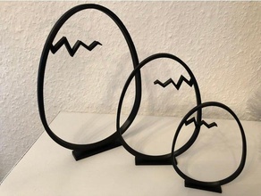 hatched egg 2d art eastern 3d print model - Mito3D