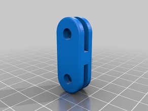 gopro-style double-sided 2 post conenctor camera double sided gopro adapter mount two 3d print model - Mito3D