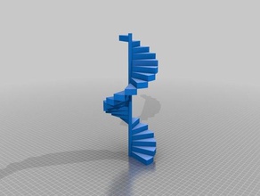 spiral stairs 4 models customized 3d print model - Mito3D