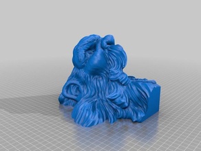 barbudo gritar tamaño de la vida esculturas 3d print model - Mito3D