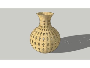 vase en losange décor 3d print model - Mito3D