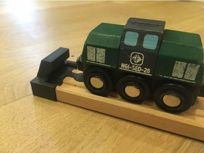 de madeira, trilho trem parar acompanhar brio ikea brinquedo jogo os acessórios freecad ferroviária 3d print model - Mito3D
