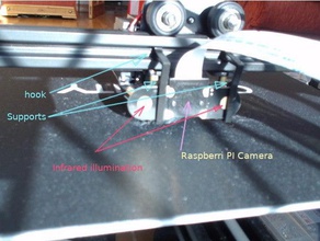 raspberry pi support de caméra cr10 clip image 3d l'imprimante pièces cr-10 cr10s creality marco munari design les pieuvres octoprint la tevo tornade 3d print model - Mito3D