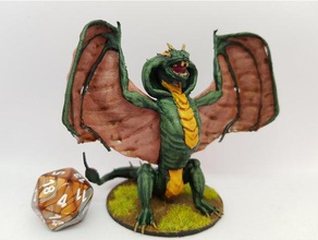 wyvern 28mm tabletop gaming creatures dnd miniature miniatures pathfinder 3d print model - Mito3D