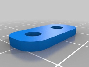 meccano barra 2 agujeros 3d l'impression 3d print model - Mito3D