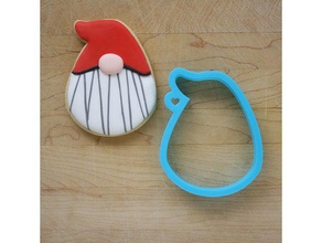 gnome face cookie cutter kitchen dining 3d print model - Mito3D