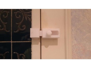 locquet porte de la cerradura puerta cuarto baño 3d print model - Mito3D