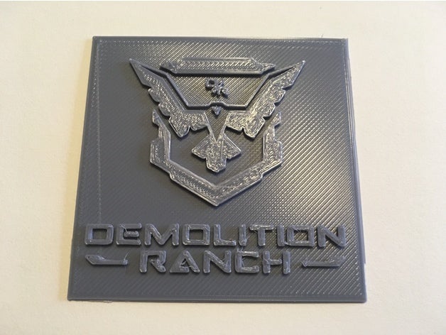 demolition ranch logo 3d printing 3D print model - Mito3D